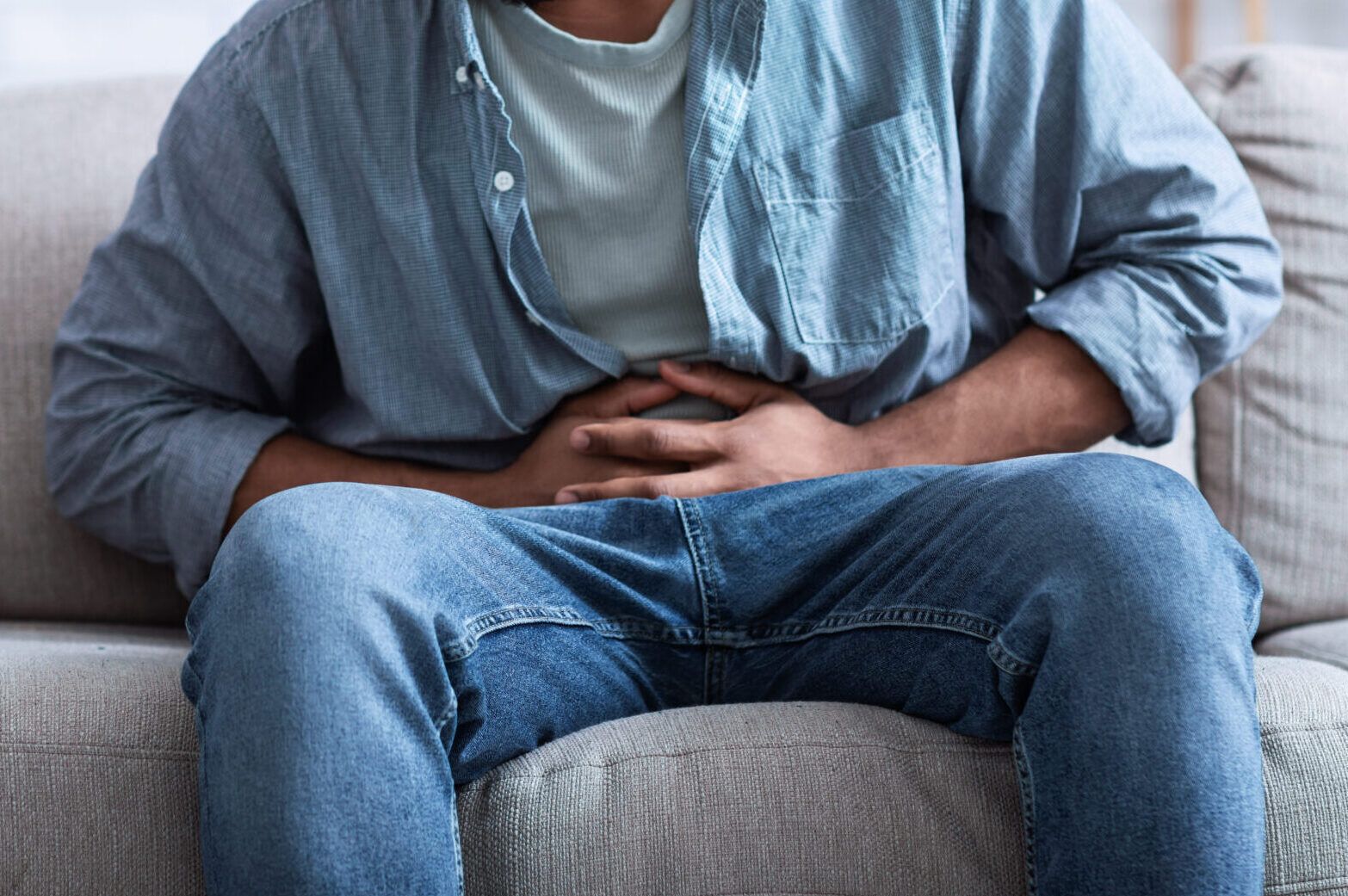 MAN WITH IBS and stomachache